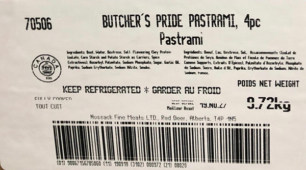 Butcher's Pride - Pastrami - 4pc