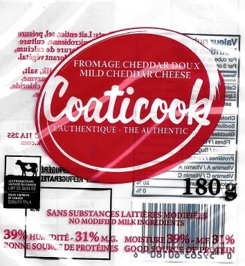 Coaticook Mild Cheddar Cheese - 180 g