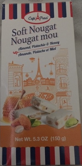 Café Paris: Nougat mou - amande, pistache et miel : 150 g