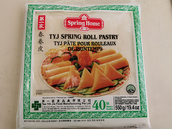 TYJ Pâte pour rouleaux de printemps (8.5") - 550 g (40 feuilles)