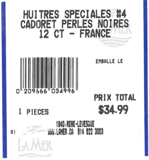 Les Huîtres Cadoret – La Perle Noire - Huitres speciales #4 Cadoret Perles Noires 12 CT – France