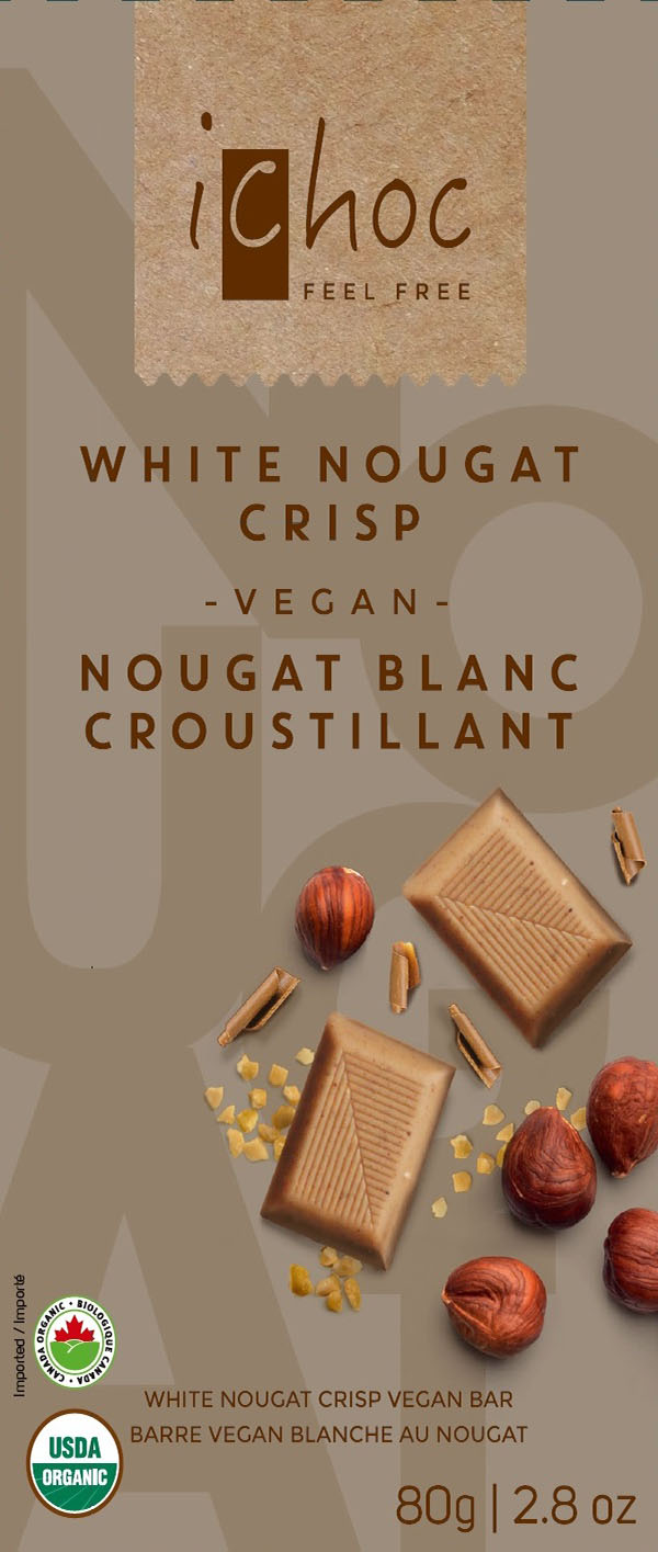 iChoc - White Nougat Crisp – White Nougat Crisp Vegan Bar