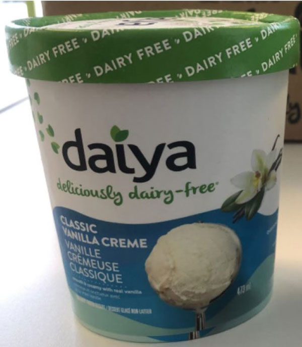 Daiya – Vanille crémeuse classique dessert glacé non-laitier – 473 mL (recto)