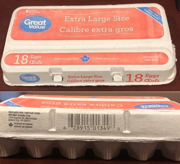 Great Value – Oeufs calibre extra gros (18 oeufs)