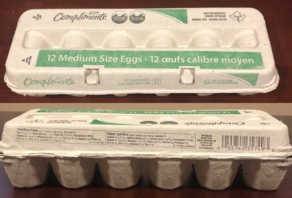 Compliments – Medium Size Eggs (12 eggs)