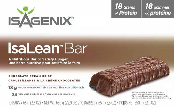 Isagenix: Isalean Bar - Chocolate Cream Crisp: 65 g (10 bars)