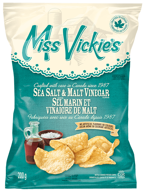 Miss Vickie’s – Sea Salt & Malt Vinegar Kettle Cooked Potato Chips – 200 g