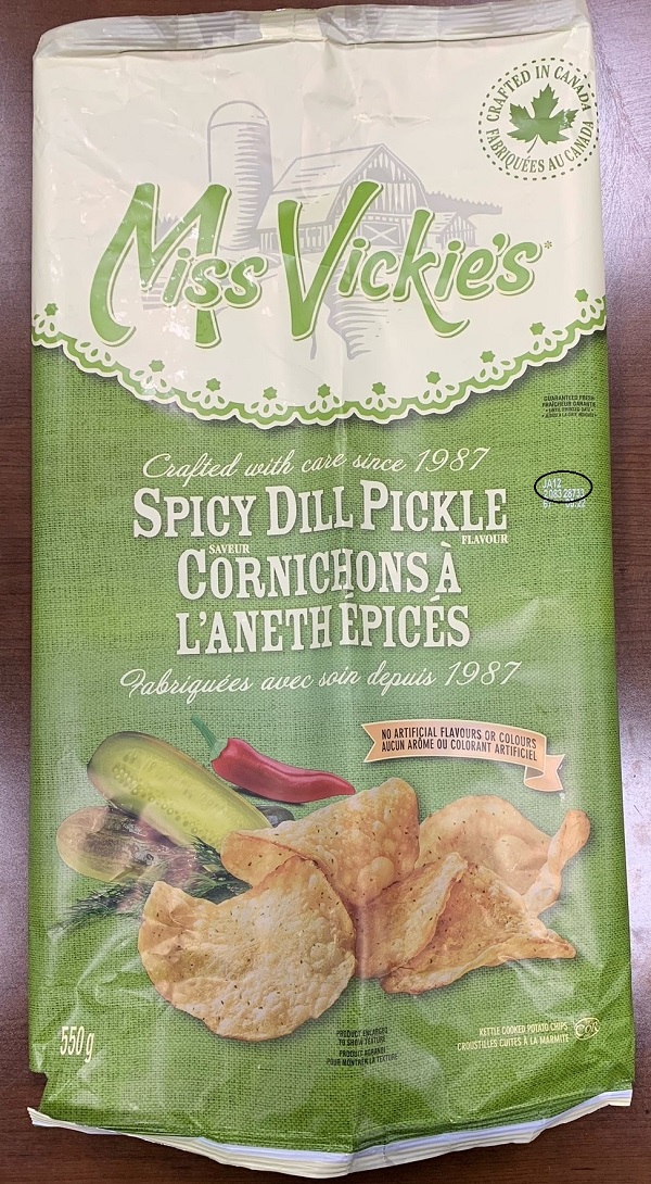 Miss Vickie’s – Spicy Dill Pickle Kettle Cooked Potato Chips – 550 g