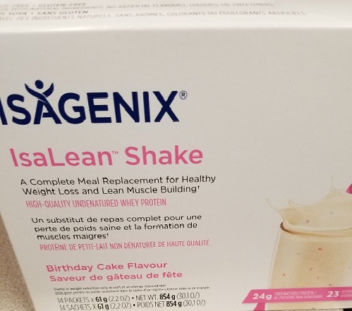 Isagenix - « Isalean Shake » –  saveur de gâteau de fête (boîte)