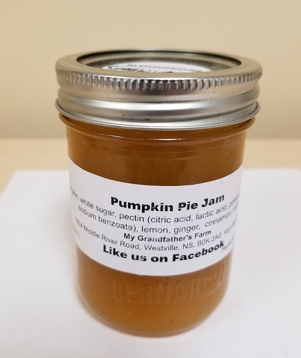 My Grandfather’s Farm – « Pumpkin Pie Jam » – 250 mL