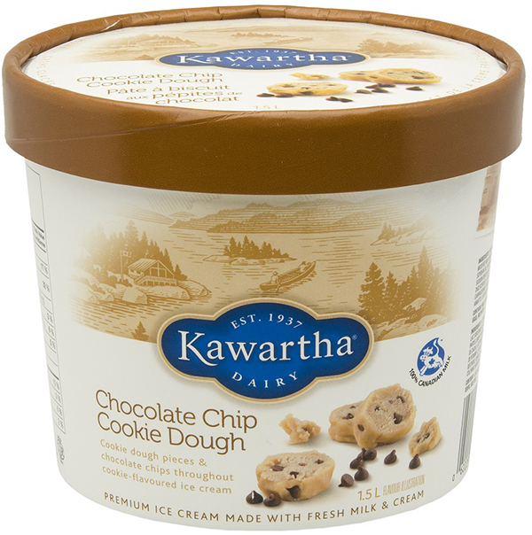 Kawartha Dairy Chocolate Chip Cookie Dough Ice Cream - 1.5 L