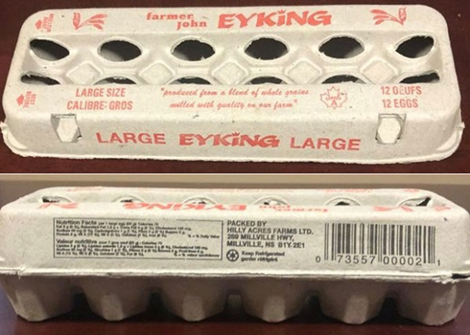Farmer John Eyking : Œufs calibre gros - 12 œufs