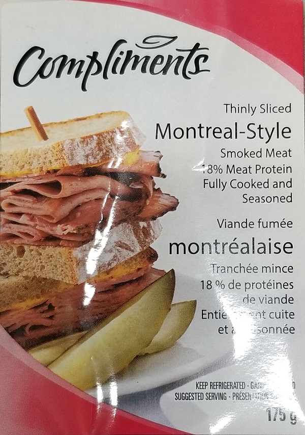 Compliments – Viande fumée montréalaise – 175 grammes