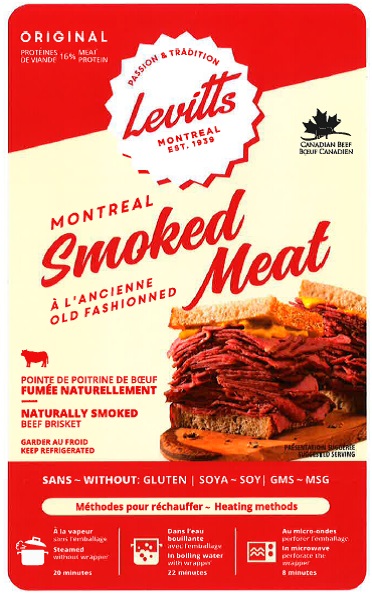 Levitts Old Fashioned Montreal Smoked Meat, variable - front