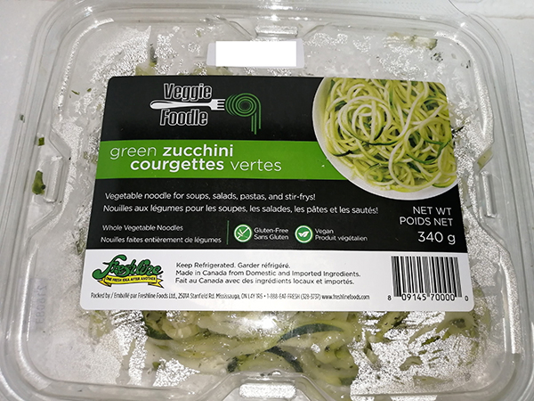 Veggie Foodle - Courgettes vertes – nouilles faites entièrement de légumes - 340 grammes