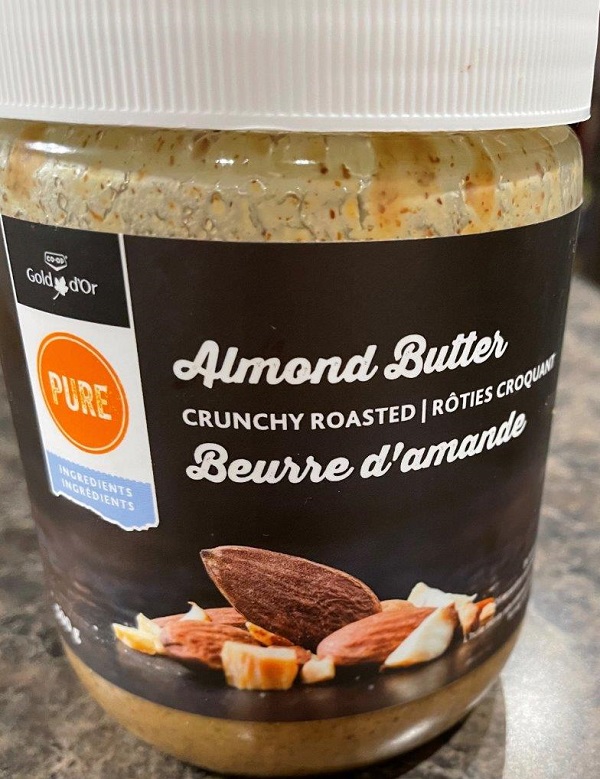 Co-op d'Or Pure – « Beurre d'amande – Rôties croquant » – 500 grammes (recto)