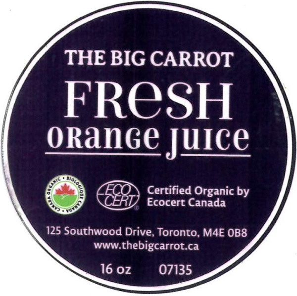 The Big Carrot – Orange Juice – 16 oz