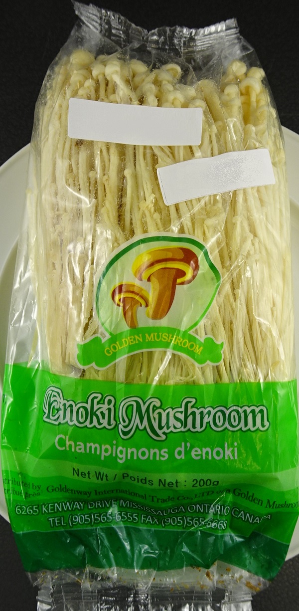« Golden Mushroom » – Champignons d'enoki – 200 grammes (recto)