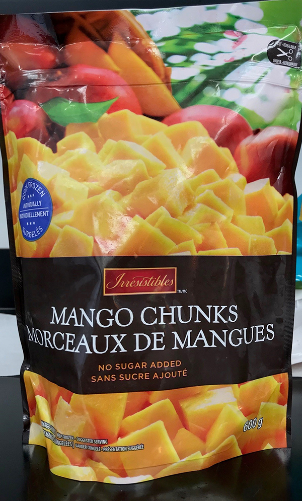 Irresistibles - Mango Chunks (frozen) - front