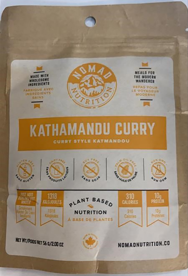 Nomad Nutrition - Curry style Katmandou - 56 grammes (recto)