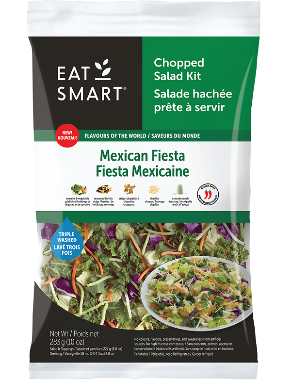 Eat Smart – Salade hachée prête à servir Fiesta mexicaine – 283 grammes