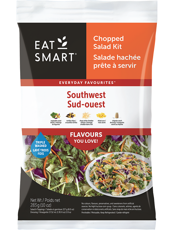 Eat Smart – Salade hachée prête à servir Sud-ouest – 283 grammes