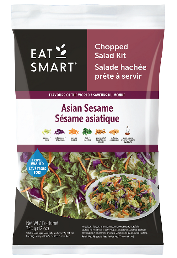 Eat Smart – Asian Sesame (Sésame asiatique) Chopped Salad Kit – 340 grams