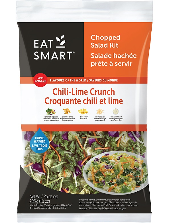 Eat Smart – Salade hachée prête à servir Croquante chili et lime – 283 grammes