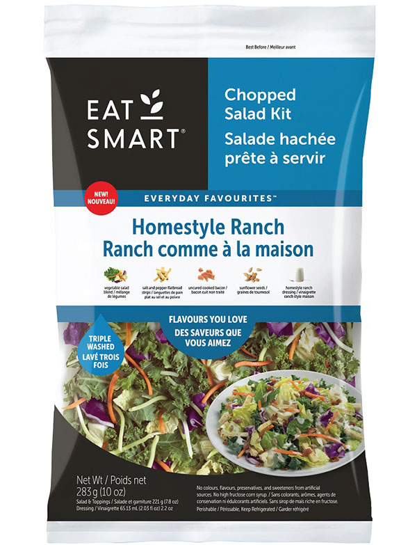 Eat Smart – Salade hachée prête à servir Ranch comme à la maison – 283 grammes