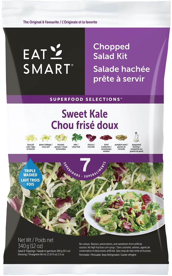 Eat Smart – Salade hachée prête à servir Chou frisé doux – 340 grammes
