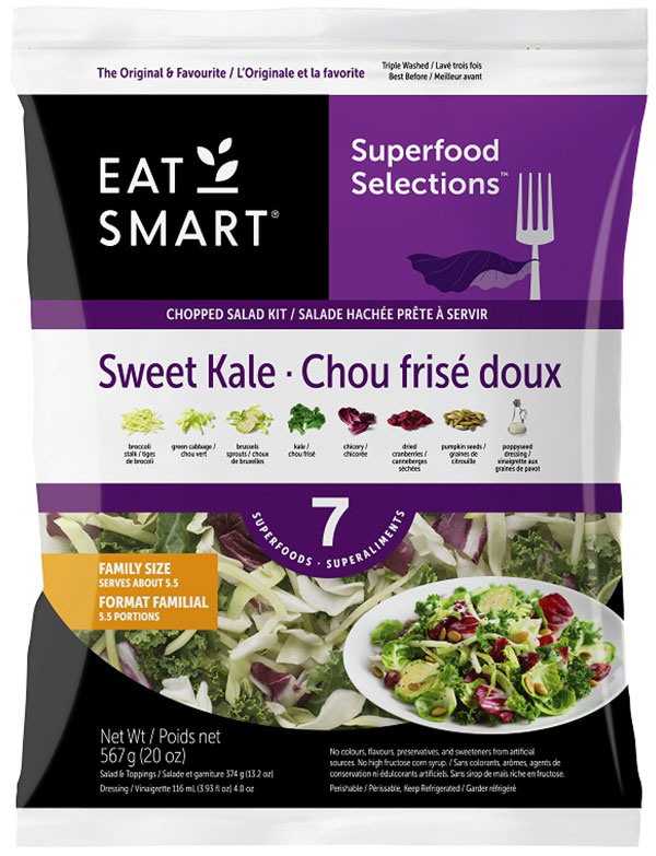 Eat Smart – Sweet Kale (Chou frisé doux) Chopped Salad Kit – 567 grams