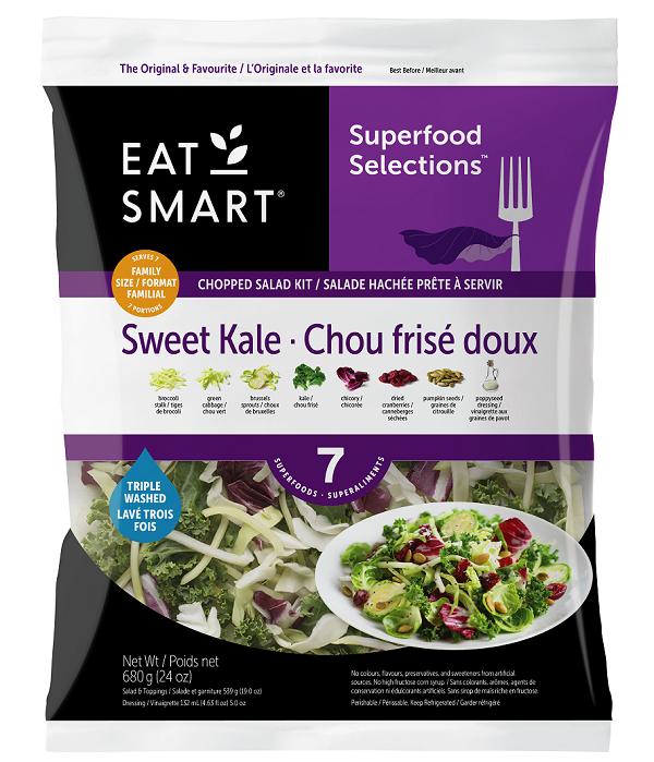 Eat Smart – Salade hachée prête à servir Chou frisé doux – 680 grammes