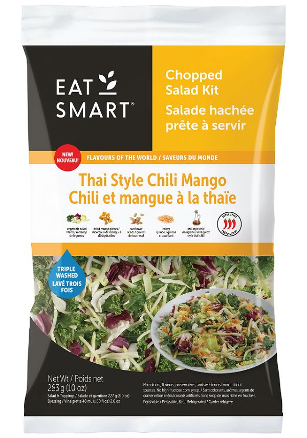 Eat Smart – Thai Style Chili Mango (Chili et mangue à la thaïe) Chopped Salad Kit – 283 grams