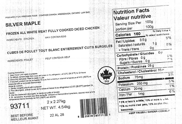Silver Maple - Frozen All White Meat Fully Cooked Diced Chicken