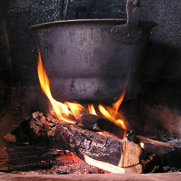 Warm fire.