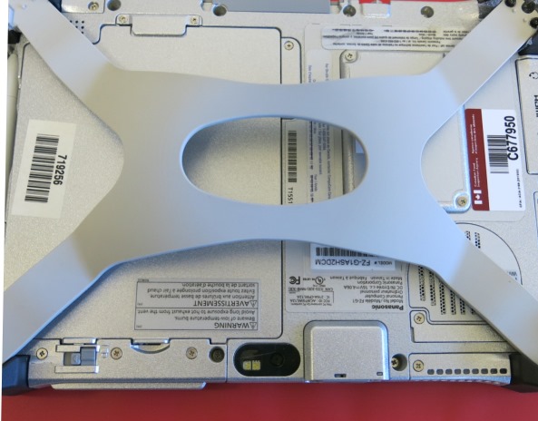Figure 2-The leather hand strap cannot be disinfected. Remove or use with a butyl rubber strap or vinyl strap.