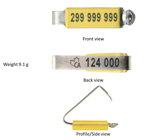 Picture - CFIA code: BOV-06-01. Description follows.