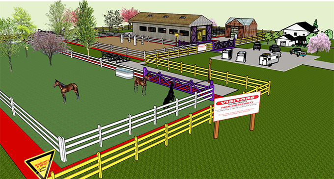 Figure 3: Zoning on a Horse Facility. Description follows.