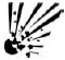 Symbole d'explosif qui consiste en une image d'une explosion.