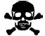 Symbole de poison qui consiste en une image d'un crrâne et des os.