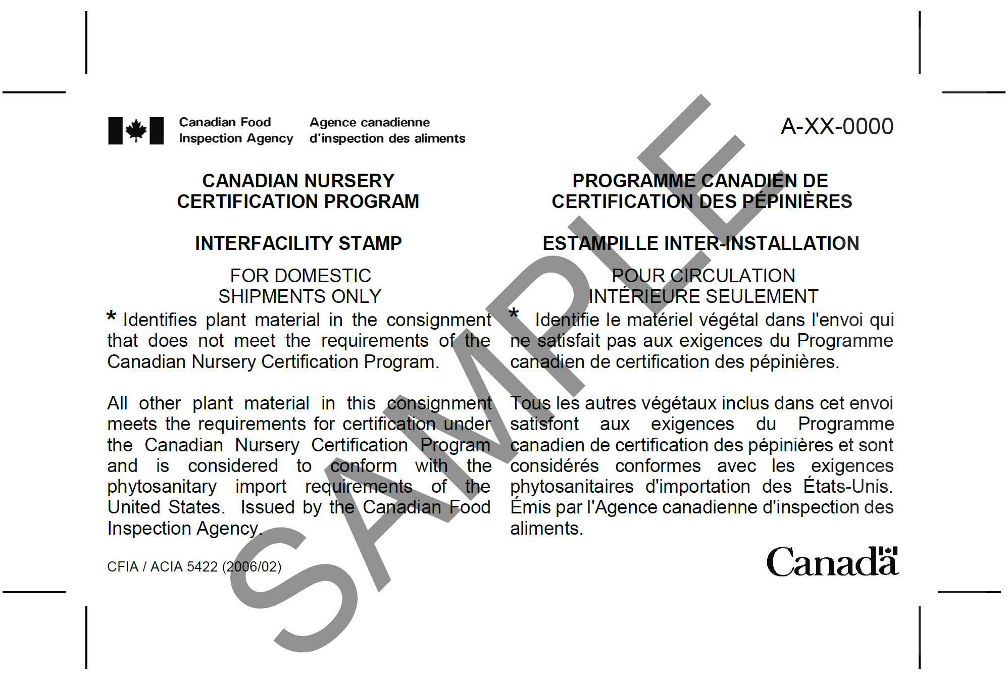 CNCP interfacility stamp. Description follows.
