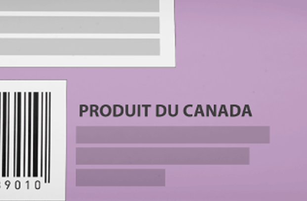Illustration de la formulation des Produit du Canada sur un paquet