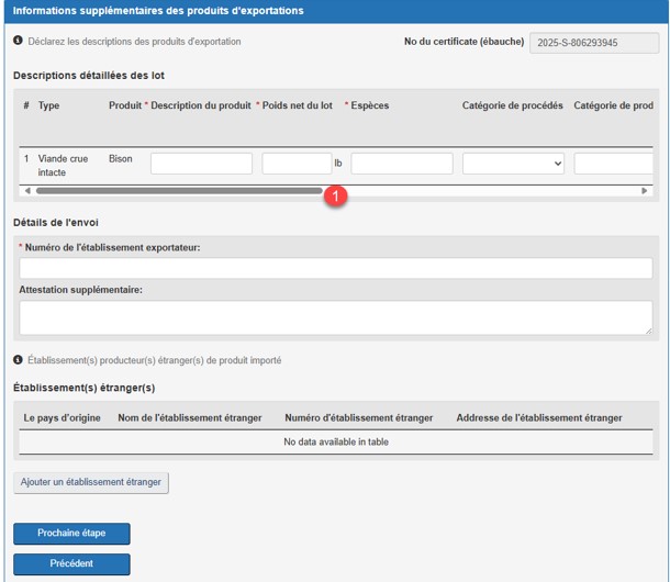 Un profil ajoutant des informations supplémentaires sur les produits d'exportation (partie 1). Version texte ci-dessous.