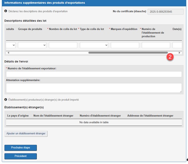 Un profil ajoutant des informations supplémentaires sur les produits d'exportation (partie 2). Version texte ci-dessous.