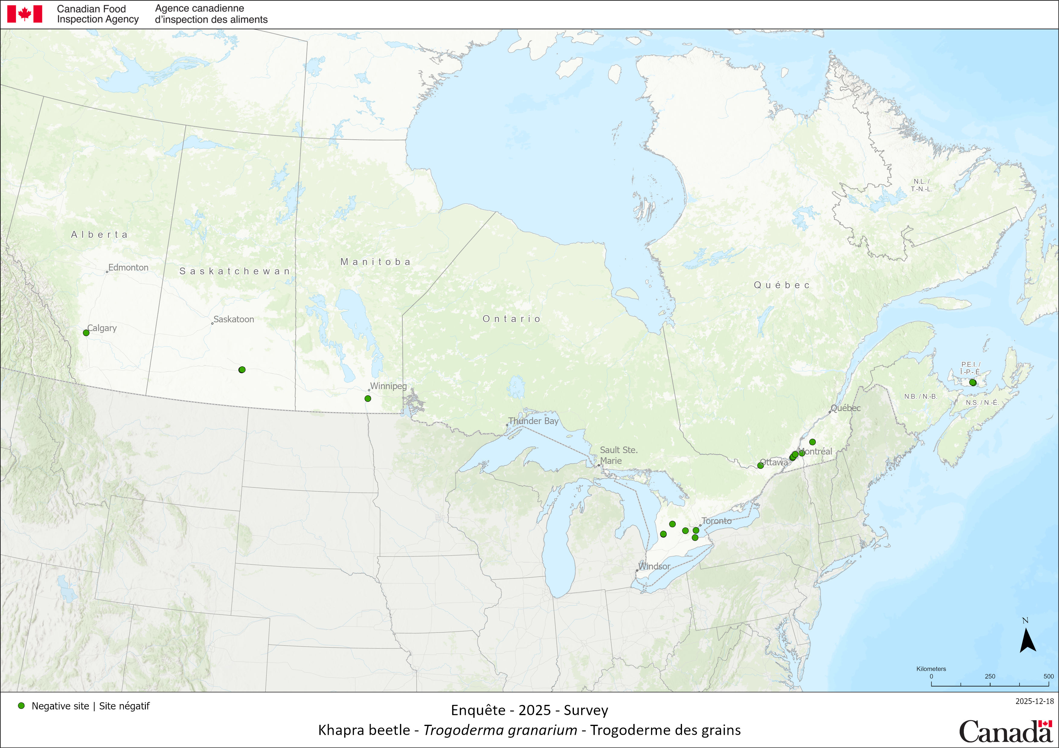 2025 Khapra beetle survey results