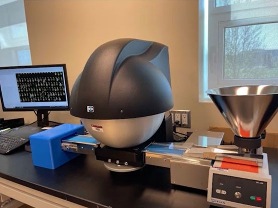 Round multispectral imager.